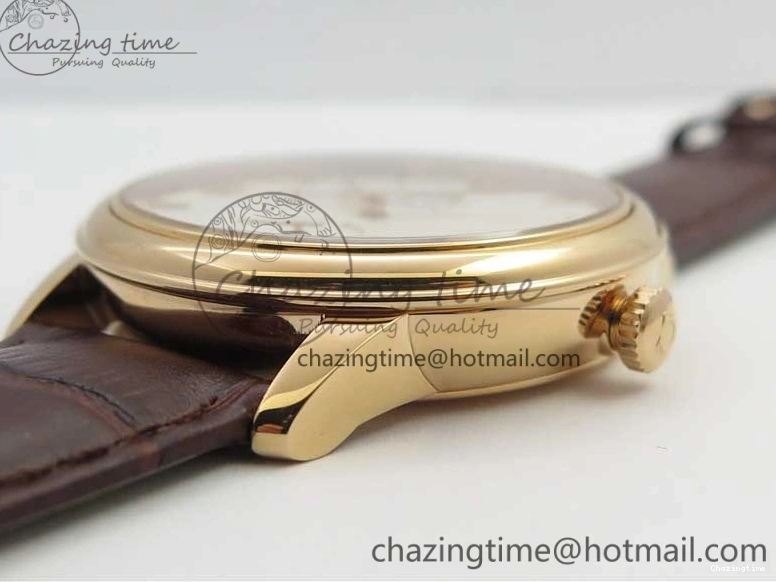 0422 De Ville Prestige Real PR RG ZF 1:1 Best Edition White Dial on Brown Leather Strap MIYOTA HighPerformance 7939